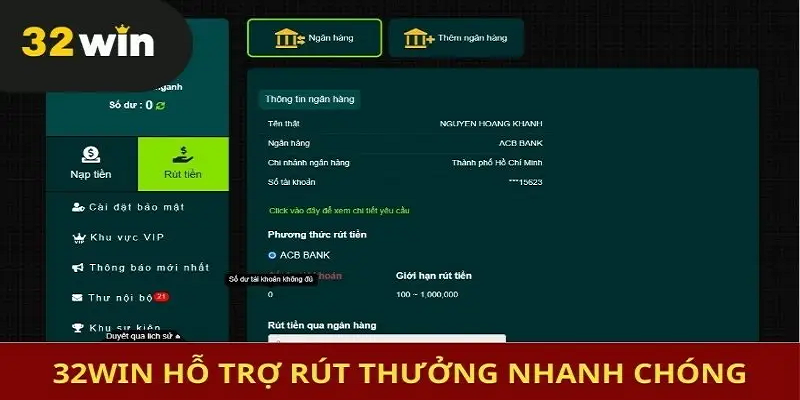 Rút Tiền 32win - Hướng Dẫn Giao Dịch Cho Người Chơi Mới
