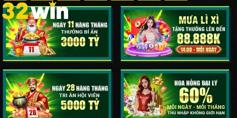 Khuyến Mãi 32WIN - Tri Ân Khách Hàng Đã Gắn Bó Cùng Nền Tảng